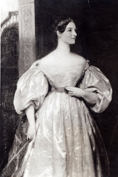 Porträt von Augusta Ada Byron (1815-52), Gräfin von Lovelace von English School